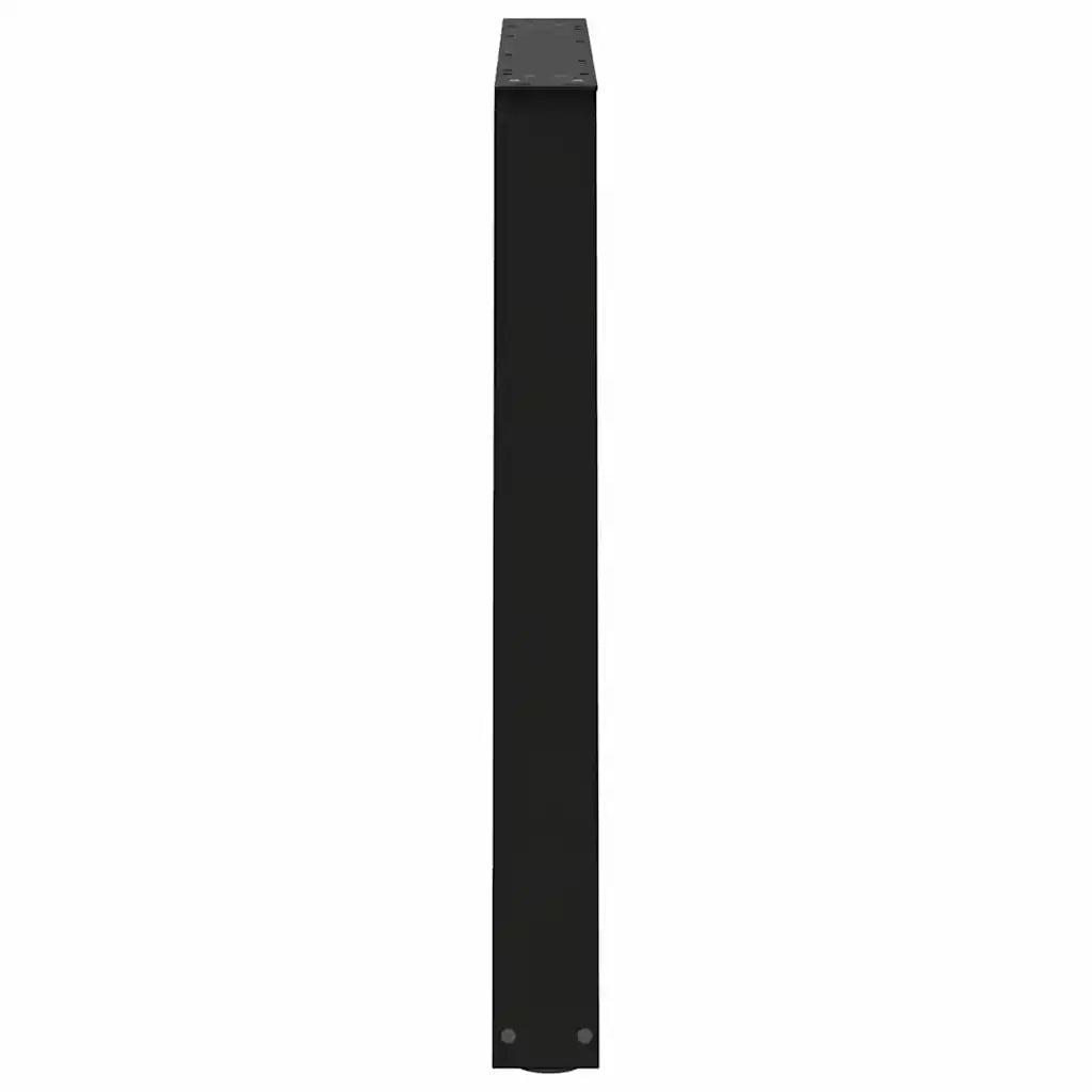 Gambe per tavolo da pranzo a forma di V 2 pz nere 90x(72-73,3) cm in acciaio