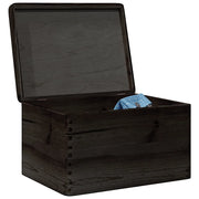 Scatola in Legno con Coperchio Nero 40x30x23cm in Legno di Pino 4017396