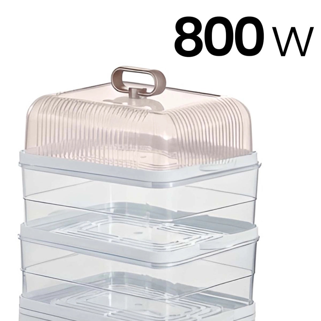 Cuocirisoletto Elettrico 800W con 3 Piani e Capacità Totale 10L Trasparente Avizar