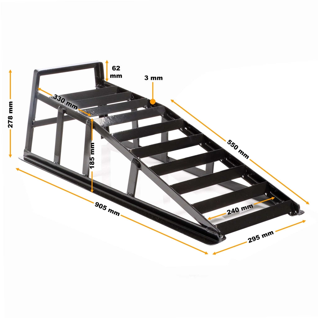 Set 2 rampe di carico per veicoli fino a 2 t, acciaio