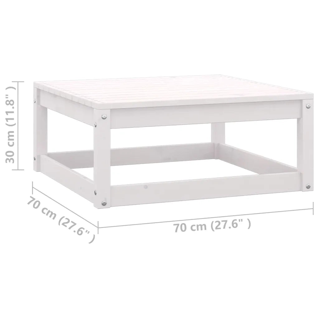 Set Divani da Giardino 10 pz Cuscini Bianchi Massello di Pino 3077160