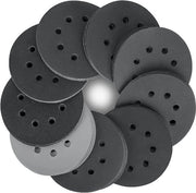 Disci orbitali per schiumare - Silicato di carbide di silicio - 80 pezzi - 125mm - Diversi diametri di grana - Adatti per schiumare superfici metalliche e...