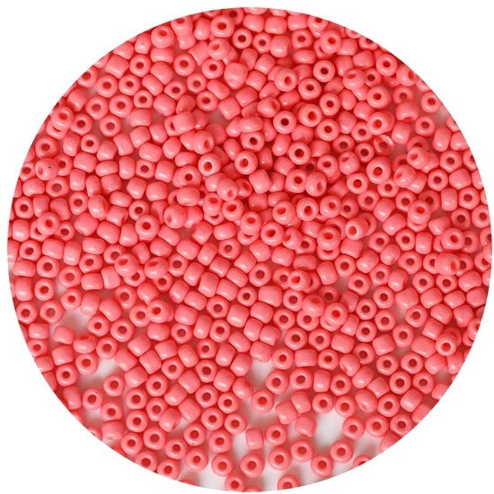Kralen perzik 4 mm in vetro per catenina, 6/0 per bracciale, per gioielleria fai da te stesso (perzik)