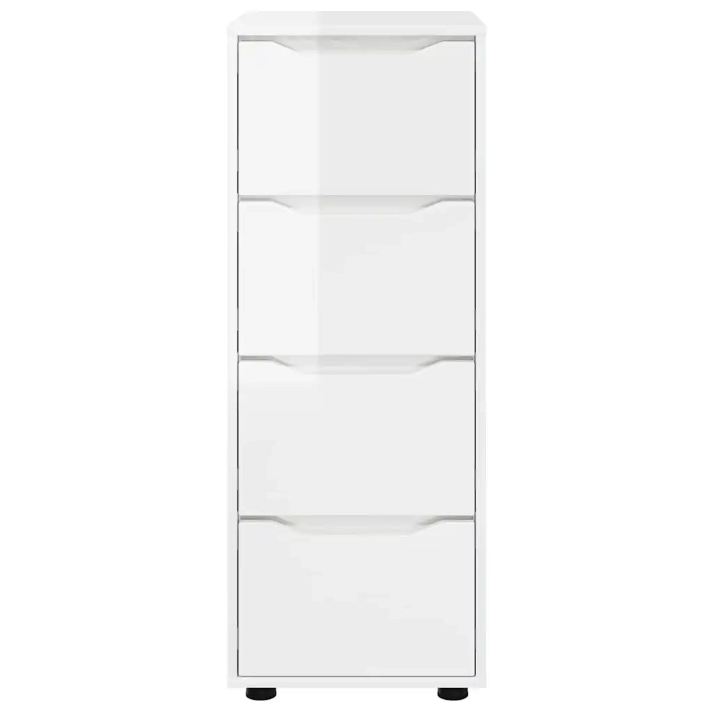 Armadio Bianco Lucido 40 x 48 x 105 cm Legno multistrato