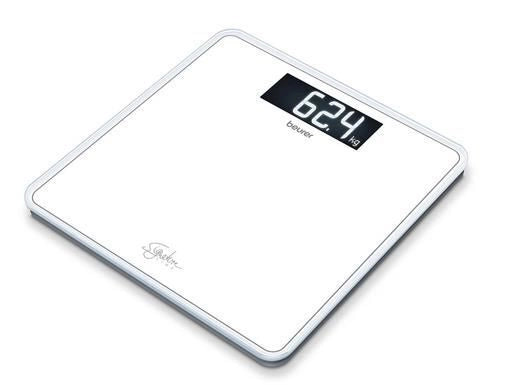 Beurer GS 400 SignatureLine White Bilancia in Vetro con Portata fino a 200 kg, 31 x 31 cm, Bianco