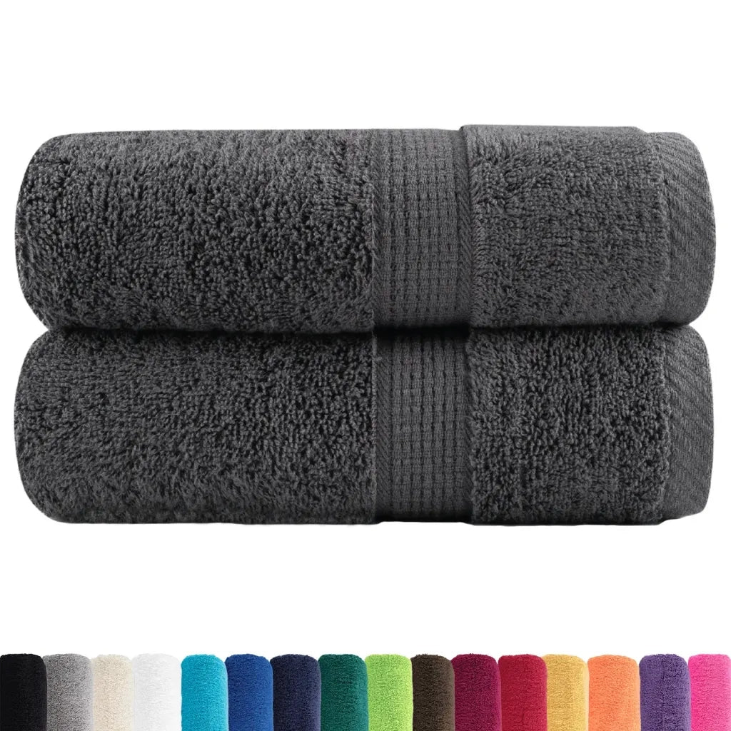 vidaXL Asciugamani Premium SOLUND 2 pz Antracite 30x30 cm 600 g/m²