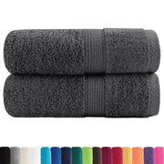 vidaXL Asciugamani Premium SOLUND 2 pz Antracite 30x30 cm 600 g/m²