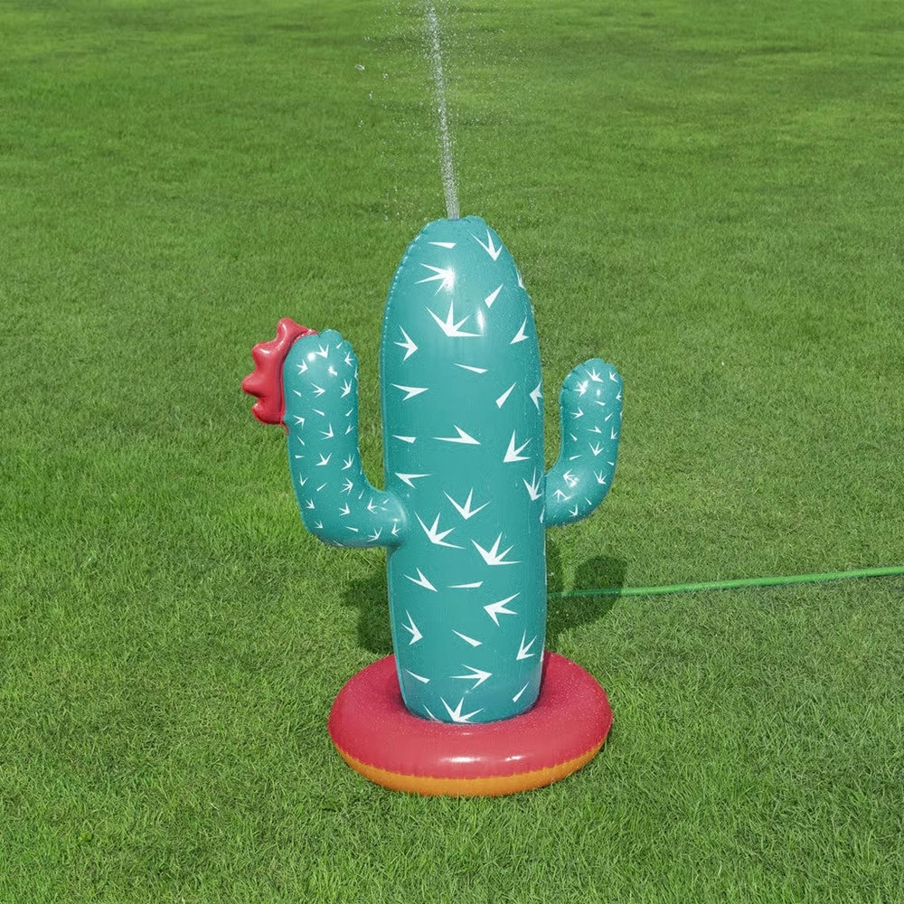 Trade Shop - Gioco Acquatico Gonfiabile Cactus Oasis Spruzza Acqua Per Bambini 74x56x104cm 52733 -