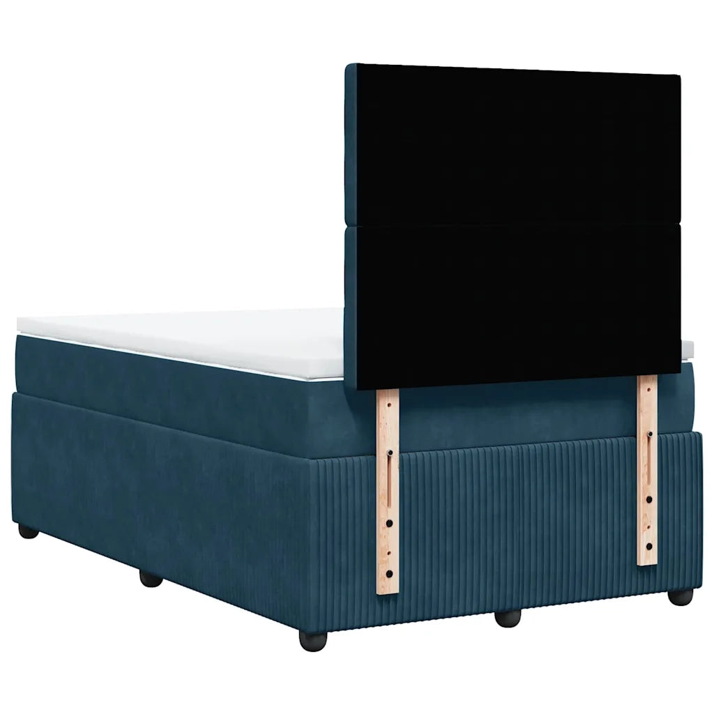 Giroletto a Molle con Materasso Blu 120x190 cm in Velluto 3294602