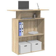 Banco Reception Rovere Sonoma 100x40x104 cm Legno Multistrato