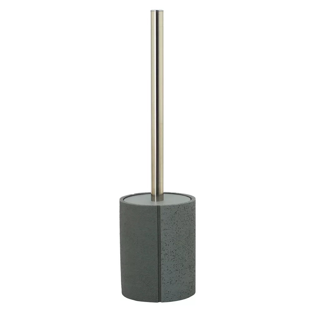 Portascopino in poliresina grigio - serie Pietra
