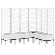 Fioriera | Cassetta per fiori | Vaso da Giardino con Graticcio Bianco 160x120x142 cm in PP