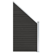 Pannello di recinzione | Recinzione da Giardino in WPC 95x(105-180) cm Grigio