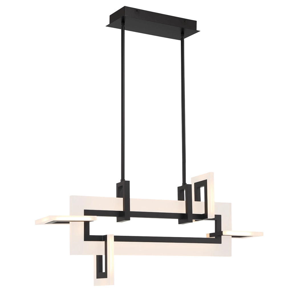 Sospensione geometrica LED Inizio 84cm nera 46W Quintiesse