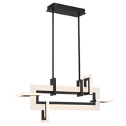 Sospensione geometrica LED Inizio 84cm nera 46W Quintiesse