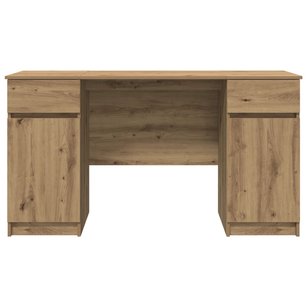 Scrivania  in Rovere Artigianale 140x49x76 cm Legno Ingegnerizzato