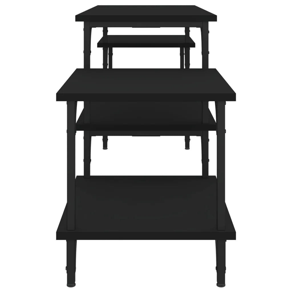Mobile Porta TV Nero 157x35x52 cm in Legno Multistrato 826320