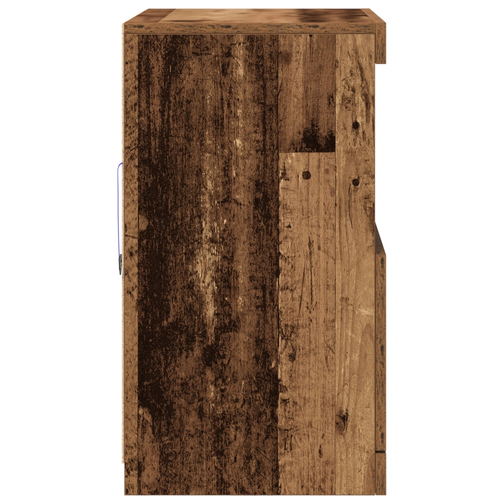 Mobile con luci a LED Legno Vecchio 60x37x67 cm