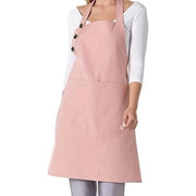 Schort da Cucina Impermeabile di Cotone con Tasche Flessibile per Signora