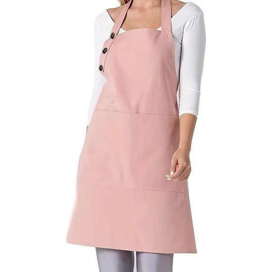 Schort da Cucina Impermeabile di Cotone con Tasche Flessibile per Signora