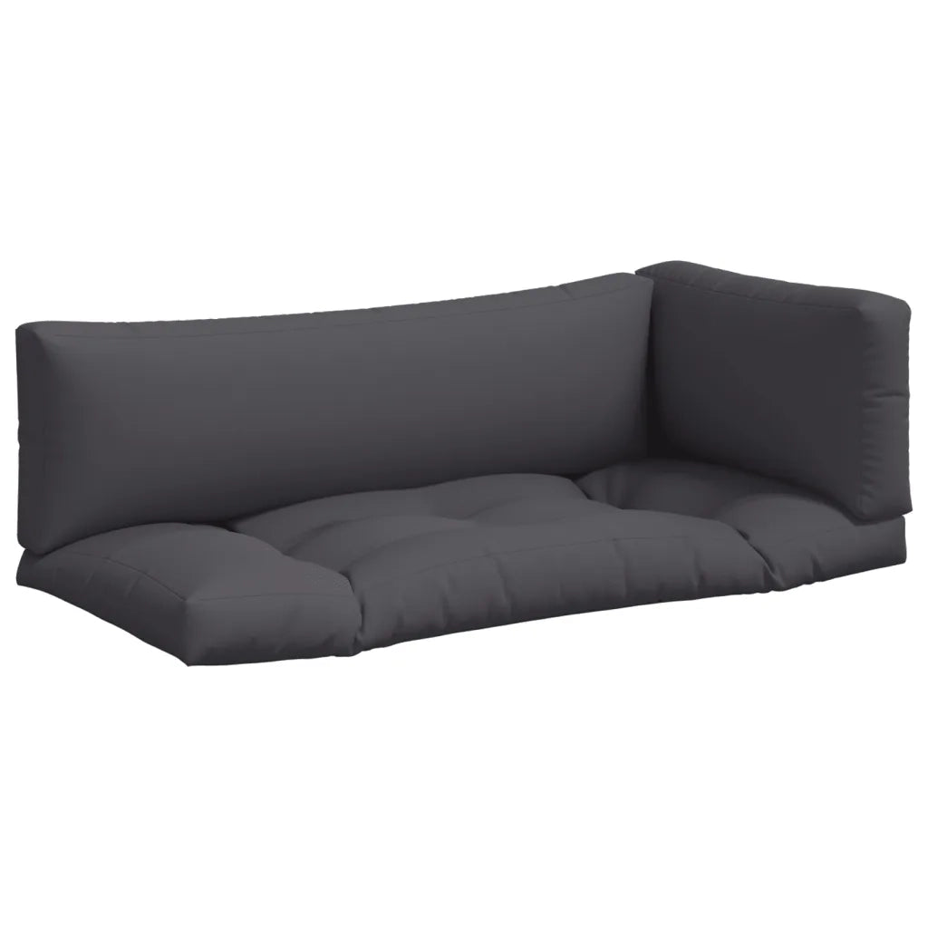 Cuscini per Pallet 3 pz Antracite in Tessuto 360944