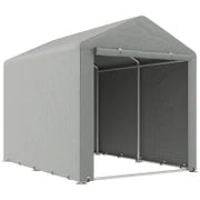 Capanno Porta Attrezzi e Tenda Garage per Bici e Moto con Copertura Anti-UV, 1.6x2m, Grigio Chiaro