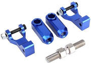 Kit di supporto anteriore - Kit di supporto posteriore in alluminio - Regolabile - Blu - Accessori per auto e moto