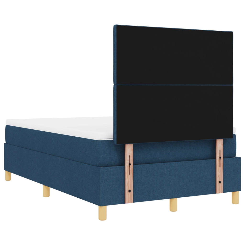 Letto Box Spring con Materasso & LED Blu 120x190 cm Tessuto