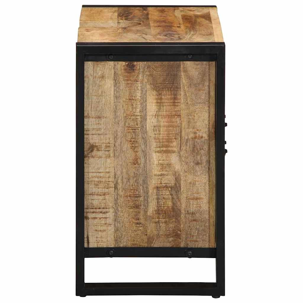 Pratico mobiletto da bagno rettangolare 55 x 35 x 60 cm in legno massello di mango marrone 02_0057639