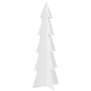 Albero di Natale Decorativo-Decorazioni natalizie Bianco 112 cm Legno Massello Pino