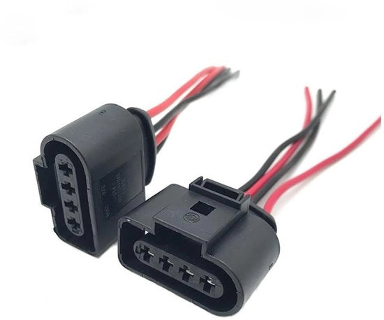 Bobine di connessione 4-polig - connettore di ignizione - attrezzo per la riparazione del cavo - nero - IP65 - 2 pezzi