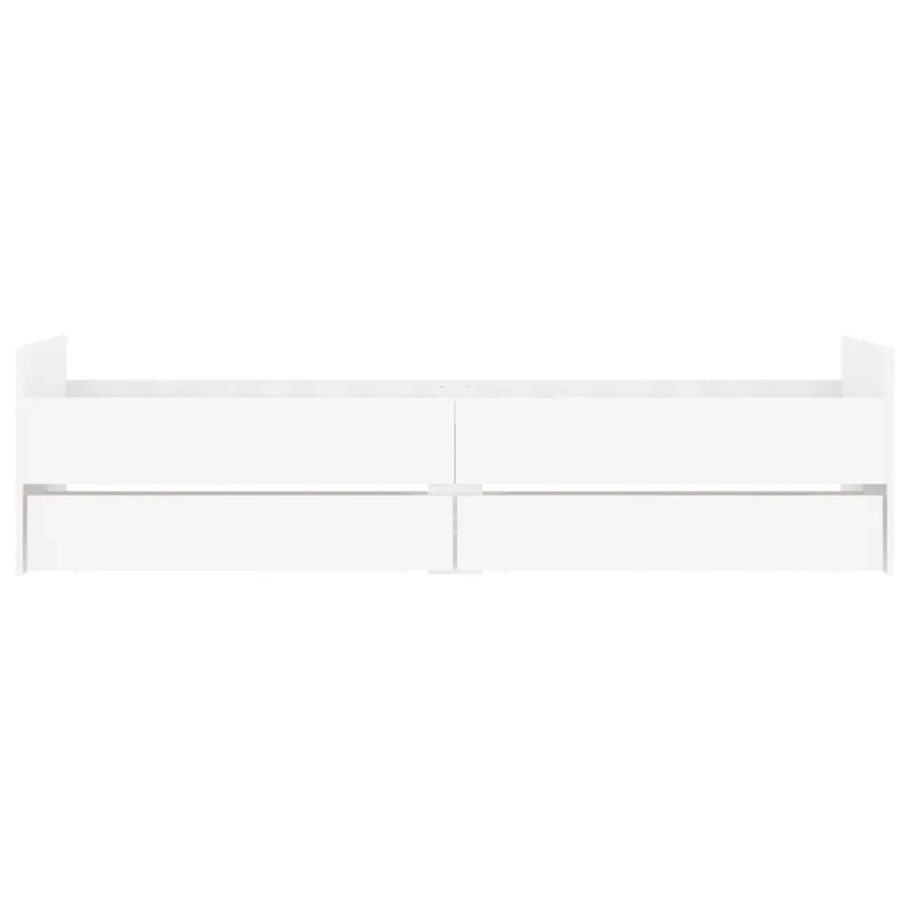 Letto singolo | Letto per adulti | Giroletto con Cassetti Bianco 100x200 cm