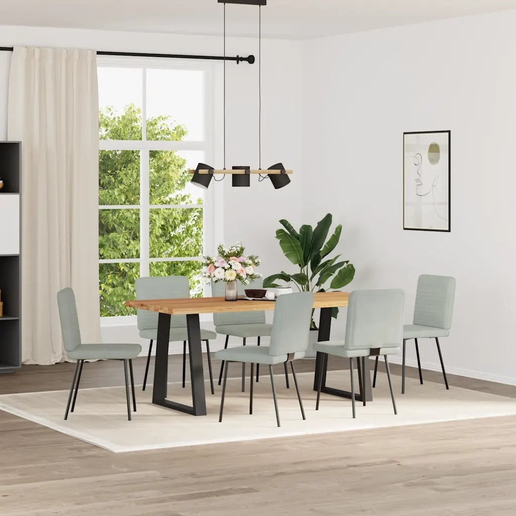 Sedie da Pranzo 6 pz Grigio Chiaro in Velluto 3315503