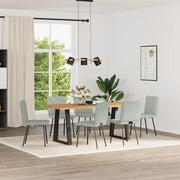 Sedie da Pranzo 6 pz Grigio Chiaro in Velluto 3315503