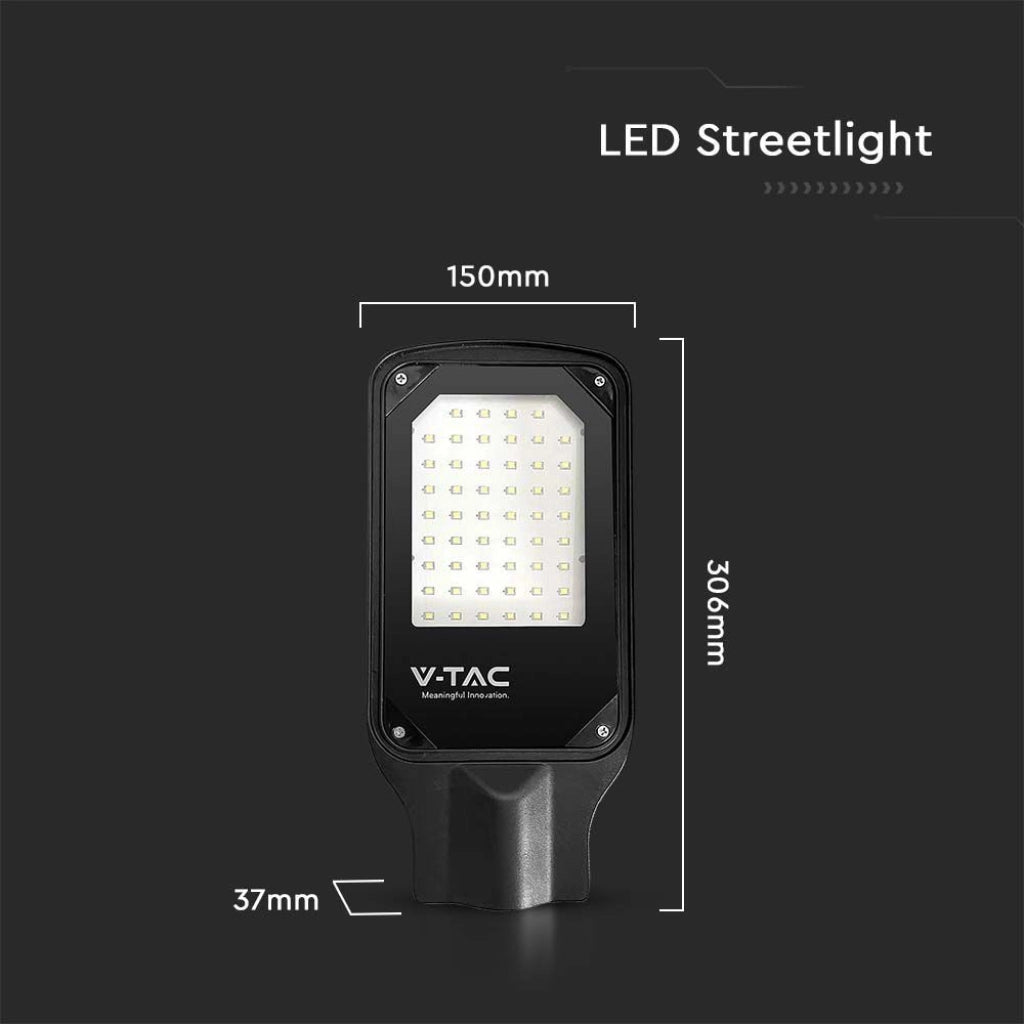 Armatura Stradale LED SMD 50W Nero 4000K IP65 per Illuminazione Esterna