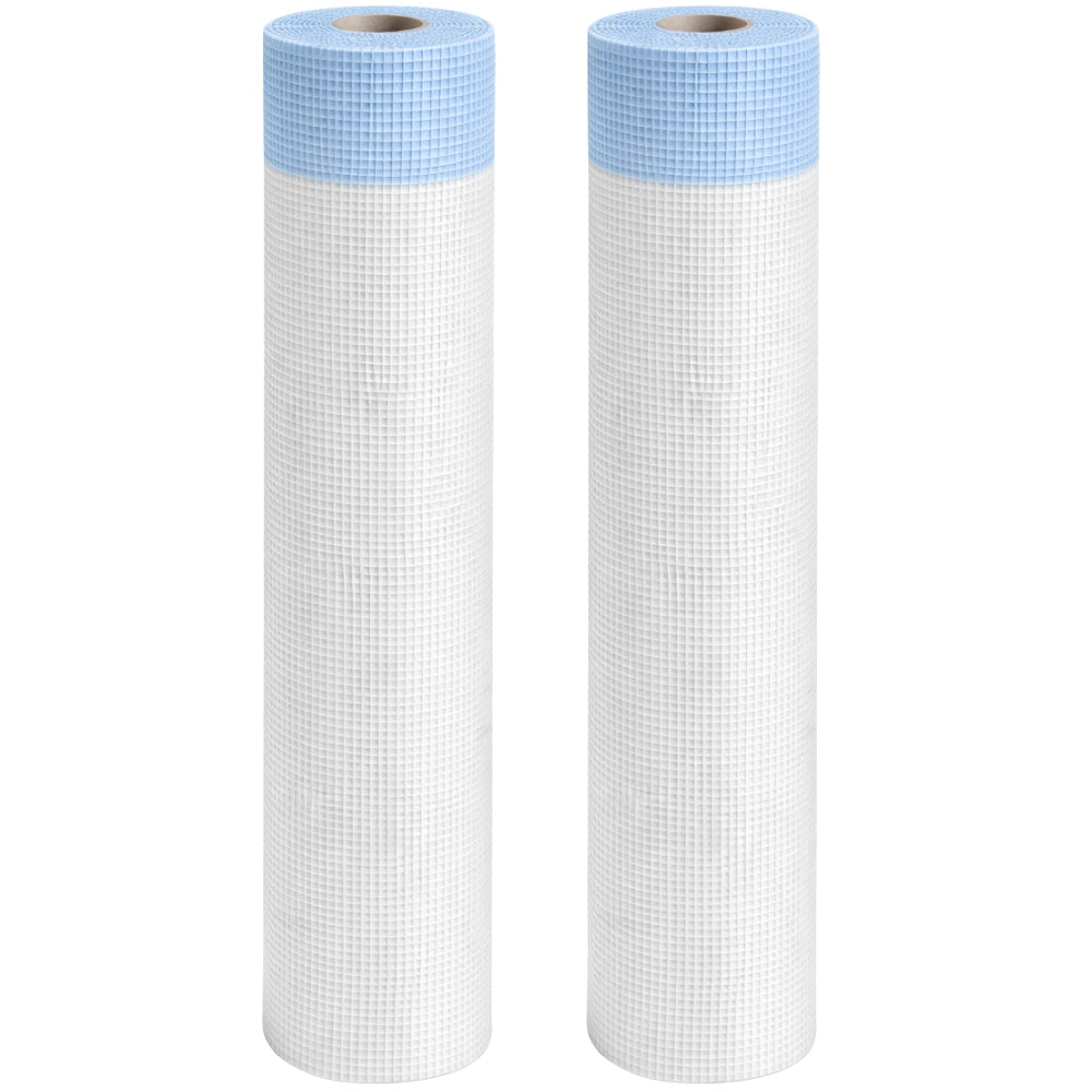 Kit 2 rotoli 1x50 m rete in fibra di vetro per intonaco 150 gr copertura 100 mq