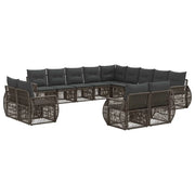 Set Divano da Giardino 13 pcs Grigio e Grigio Scuro polyrattan 3435599