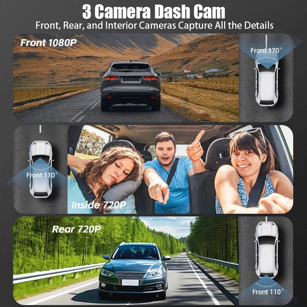 Trade Shop - Dash Cam Wifi Hd 1080p Car Dvr Videoregistratore G-sensor Telecamera Anteriore Interna -