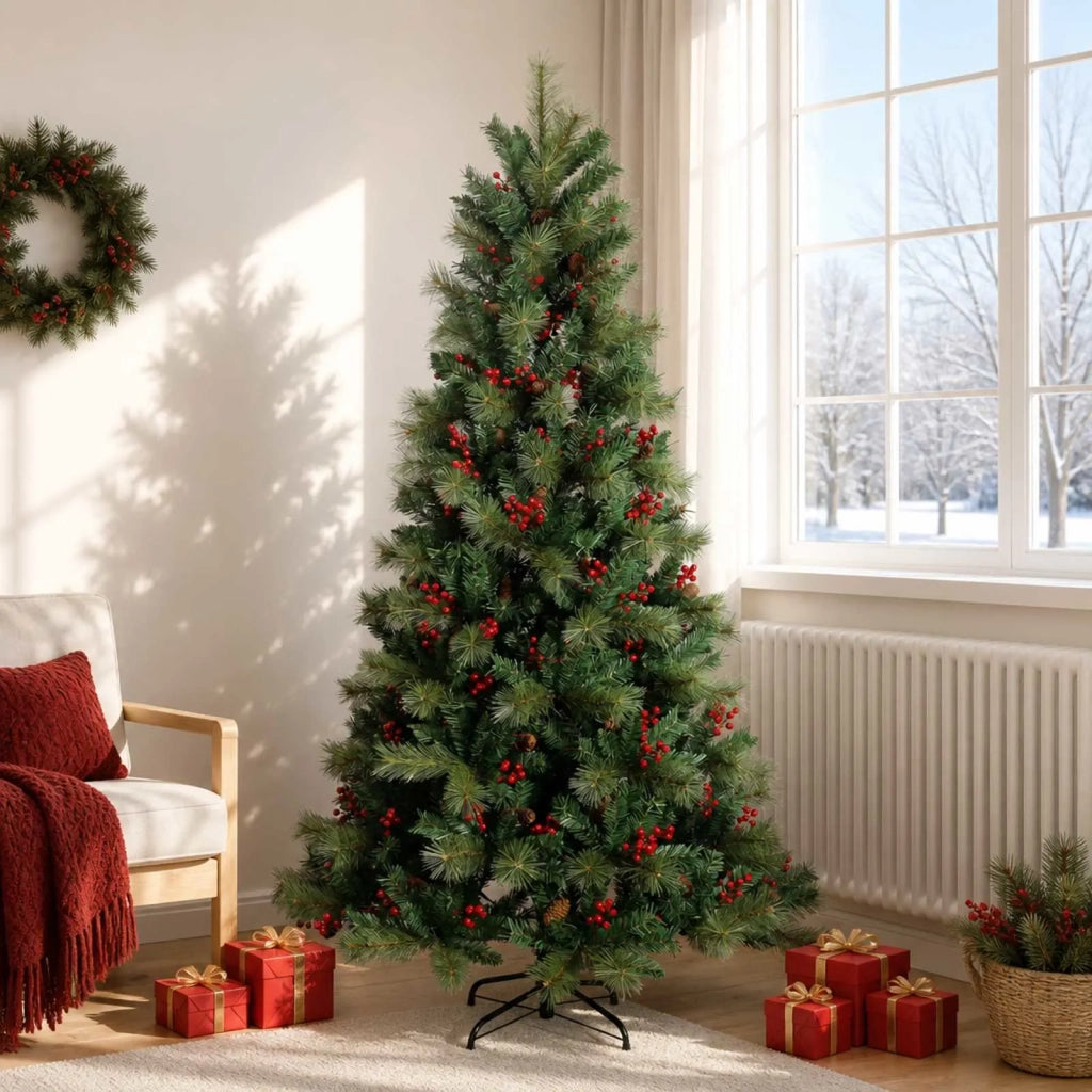 Albero di Natale Artificiale con Rami Pieghevoli 180 cm 42055589