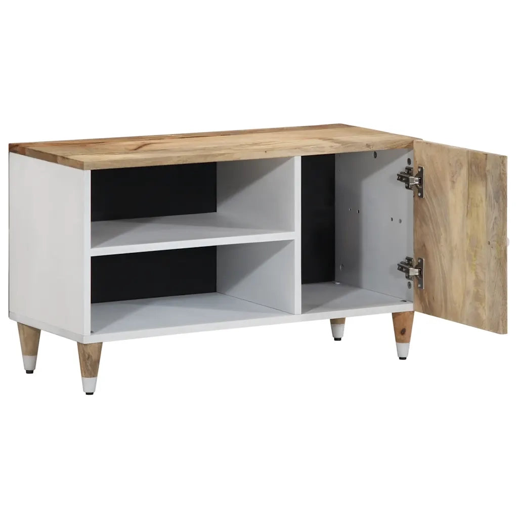 Mobile Porta TV 80x31,5x46 cm in Legno Massello di Mango
