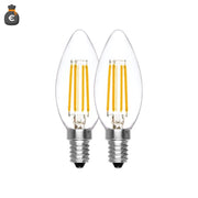 Alca power c35 4w 200v 550lm 4000k e14 lampada oliva a filamento a led box da 2pz