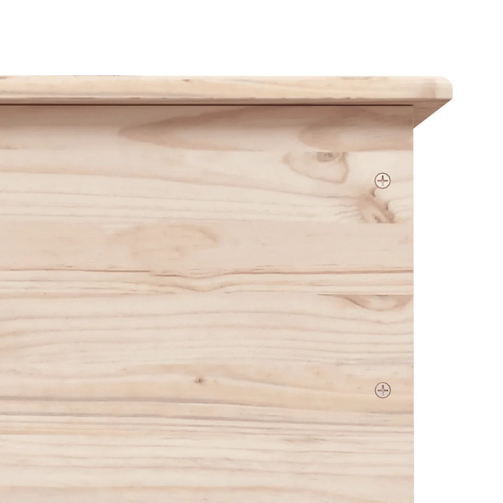 Cassapanca con Ruote-Baule-Armadietto contenitore ALTA 73x39,5x43 cm Legno Massello di Pino