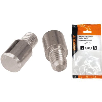 MENSOLINA REGGIPIANO TORNITA SELF WORKIT - TONDA OTT NIC MM 7X8 + PERNO M5 CF=PZ 12- 3 confezioni