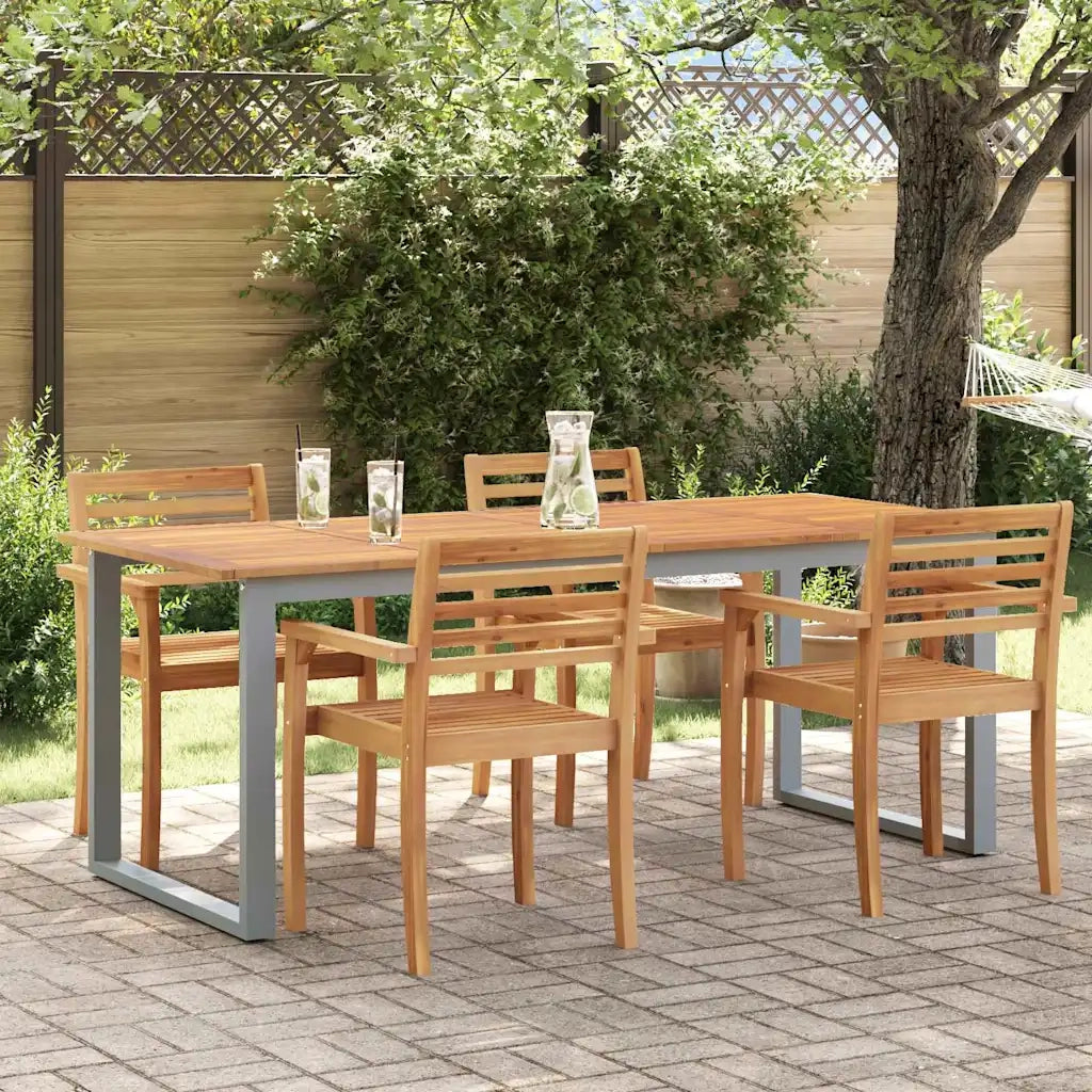 Tavolo da Giardino Grigio 200 x 90 x 75 cm 4010597