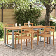 Tavolo da Giardino Grigio 200 x 90 x 75 cm 4010597