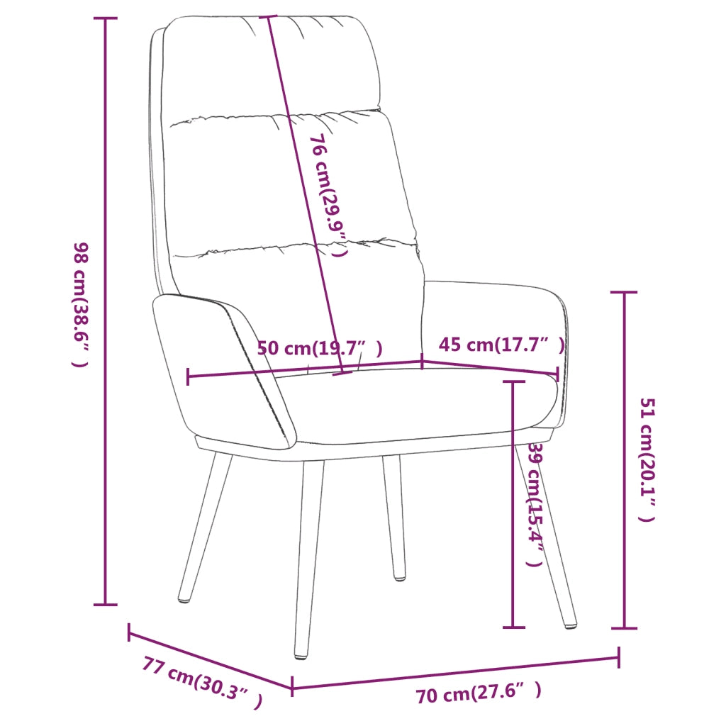 Sedia Relax Grigio Scuro in Tessuto 341120