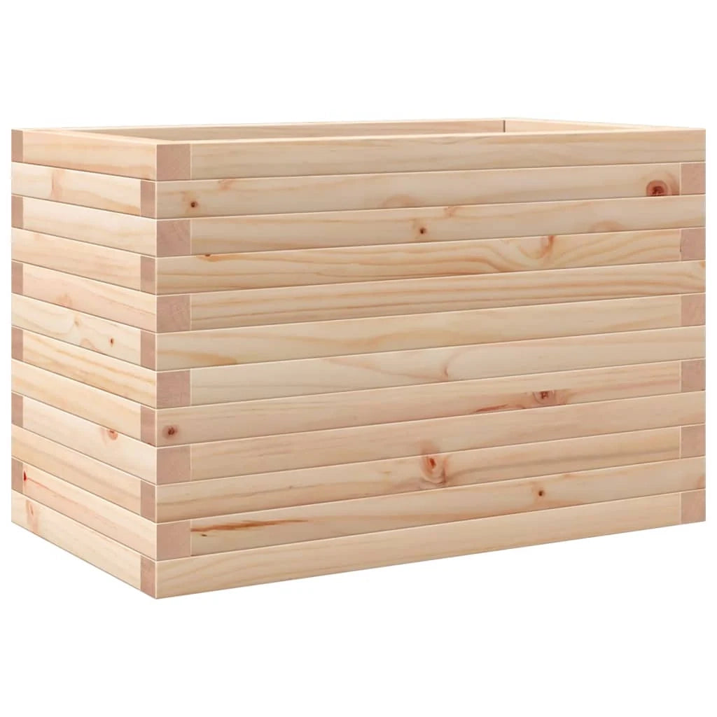 Fioriera rialzata per piante fiori patio giardino 70 x 40 x 45,5 cm legno di pino massiccio marrone 02_0037778