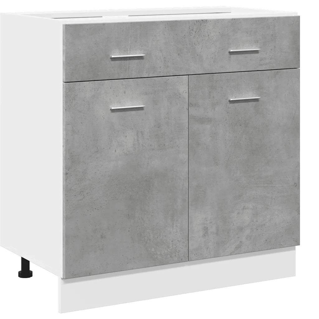 Armadio Inferiore Cassetto “Lyon” Grigio Cemento 80x46x81,5 856091
