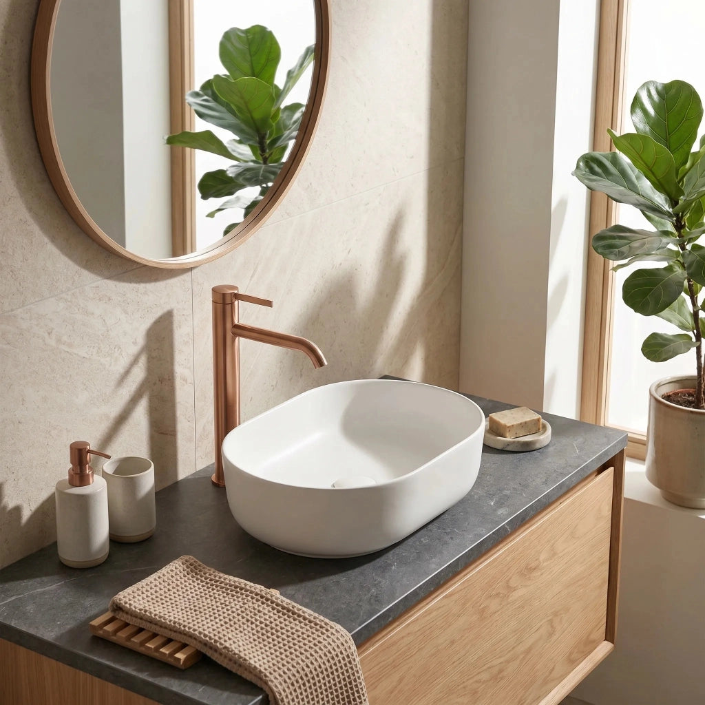 Rubinetto Da Bagno Rea Rivo Brush Copper