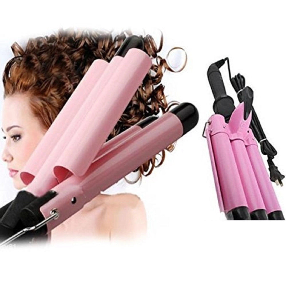 Trade Shop - Piastra Per Capelli Ondulati A Tubo F11 80 Watt Arricciacapelli Onde Triferro -